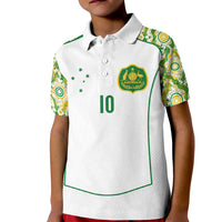 Custom Australia Football Kid Polo Shirt Aboriginal Pattern Sporty Style-White Color - Wonder Print Shop