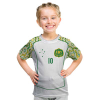 Custom Australia Football Kid T Shirt Aboriginal Pattern Sporty Style-White Color - Wonder Print Shop