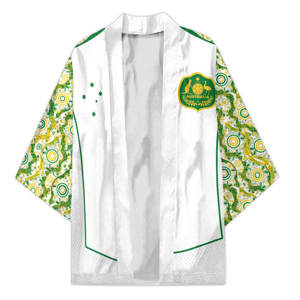 Custom Australia Football Kimono Aboriginal Pattern Sporty Style-White Color - Wonder Print Shop
