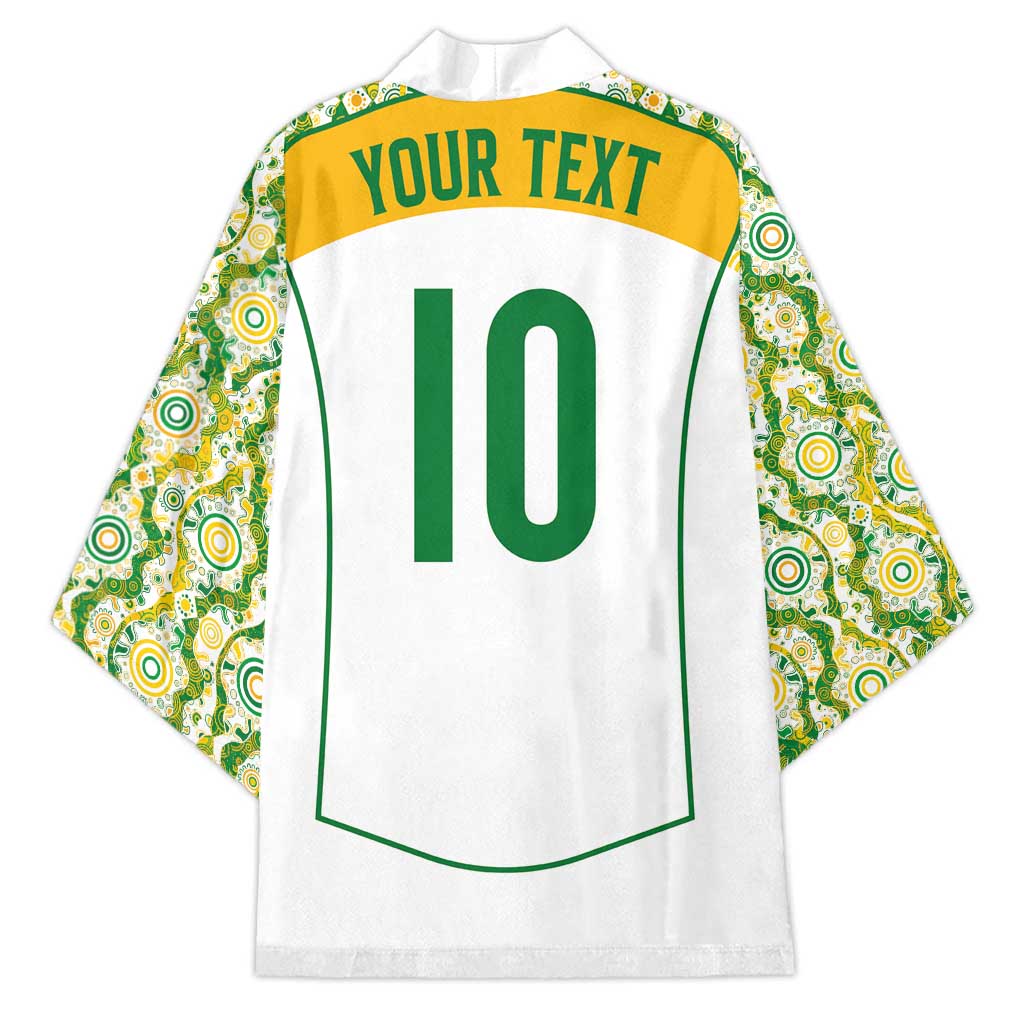 Custom Australia Football Kimono Aboriginal Pattern Sporty Style-White Color - Wonder Print Shop