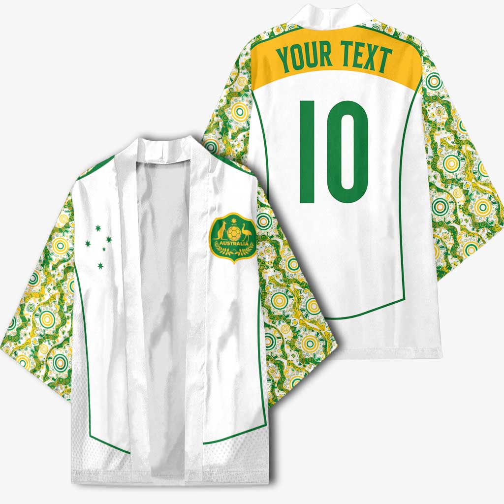 Custom Australia Football Kimono Aboriginal Pattern Sporty Style-White Color - Wonder Print Shop