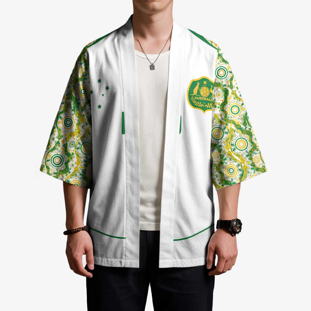 Custom Australia Football Kimono Aboriginal Pattern Sporty Style-White Color - Wonder Print Shop