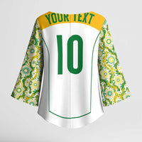 Custom Australia Football Kimono Sleeve Blouse Aboriginal Pattern Sporty Style-White Color - Wonder Print Shop
