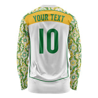 Custom Australia Football Long Sleeve Shirt Aboriginal Pattern Sporty Style-White Color - Wonder Print Shop