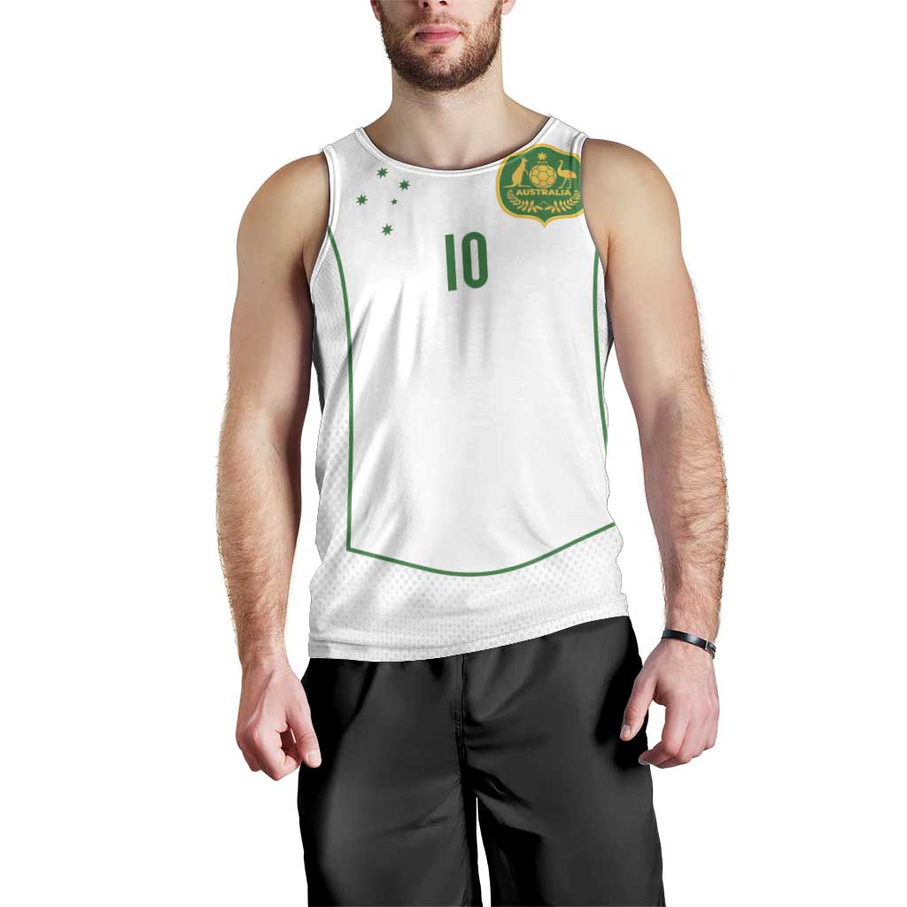 Custom Australia Football Men Tank Top Aboriginal Pattern Sporty Style-White Color - Wonder Print Shop