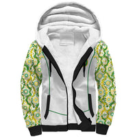 Custom Australia Football Sherpa Hoodie Aboriginal Pattern Sporty Style-White Color - Wonder Print Shop