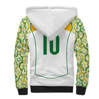 Custom Australia Football Sherpa Hoodie Aboriginal Pattern Sporty Style-White Color - Wonder Print Shop