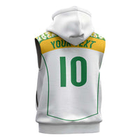 Custom Australia Football Sleeveless Hoodie Aboriginal Pattern Sporty Style-White Color - Wonder Print Shop