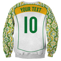 Custom Australia Football Sweatshirt Aboriginal Pattern Sporty Style-White Color - Wonder Print Shop