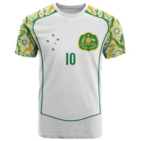 Custom Australia Football T Shirt Aboriginal Pattern Sporty Style-White Color - Wonder Print Shop