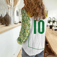 Custom Australia Football Women Casual Shirt Aboriginal Pattern Sporty Style-White Color - Wonder Print Shop