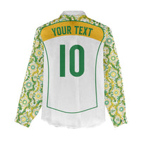 Custom Australia Football Women Casual Shirt Aboriginal Pattern Sporty Style-White Color - Wonder Print Shop