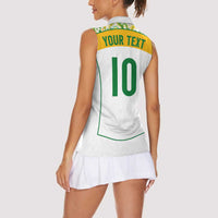 Custom Australia Football Women Sleeveless Polo Shirt Aboriginal Pattern Sporty Style-White Color - Wonder Print Shop