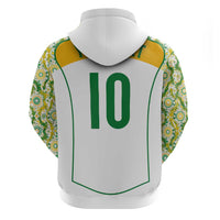 Custom Australia Football Zip Hoodie Aboriginal Pattern Sporty Style-White Color - Wonder Print Shop