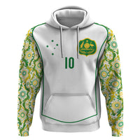 Custom Australia Football Zip Hoodie Aboriginal Pattern Sporty Style-White Color - Wonder Print Shop