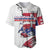Slovakia Baseball Jersey Flag Grunge Half Style with Slovak Pattern