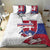 Slovakia Bedding Set Flag Grunge Half Style with Slovak Pattern