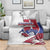 Slovakia Blanket Flag Grunge Half Style with Slovak Pattern