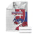 Slovakia Blanket Flag Grunge Half Style with Slovak Pattern