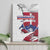 Slovakia Canvas Wall Art Flag Grunge Half Style with Slovak Pattern