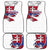 Slovakia Car Mats Flag Grunge Half Style with Slovak Pattern