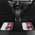 Slovakia Car Mats Flag Grunge Half Style with Slovak Pattern
