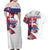 Slovakia Couples Matching Off Shoulder Maxi Dress and Hawaiian Shirt Flag Grunge Half Style with Slovak Pattern