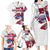 Slovakia Family Matching Long Sleeve Bodycon Dress and Hawaiian Shirt Flag Grunge Half Style with Slovak Pattern