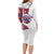 Slovakia Family Matching Long Sleeve Bodycon Dress and Hawaiian Shirt Flag Grunge Half Style with Slovak Pattern