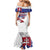 Slovakia Family Matching Mermaid Dress and Hawaiian Shirt Flag Grunge Half Style with Slovak Pattern