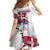Slovakia Family Matching Off Shoulder Short Dress and Hawaiian Shirt Flag Grunge Half Style with Slovak Pattern