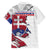 Slovakia Family Matching Short Sleeve Bodycon Dress and Hawaiian Shirt Flag Grunge Half Style with Slovak Pattern