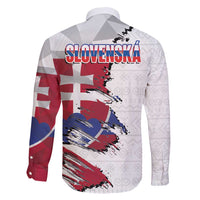 Slovakia Family Matching Short Sleeve Bodycon Dress and Hawaiian Shirt Flag Grunge Half Style with Slovak Pattern