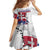 Slovakia Family Matching Summer Maxi Dress and Hawaiian Shirt Flag Grunge Half Style with Slovak Pattern