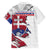 Slovakia Family Matching Summer Maxi Dress and Hawaiian Shirt Flag Grunge Half Style with Slovak Pattern