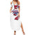 Slovakia Family Matching Summer Maxi Dress and Hawaiian Shirt Flag Grunge Half Style with Slovak Pattern
