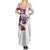 Slovakia Family Matching Summer Maxi Dress and Hawaiian Shirt Flag Grunge Half Style with Slovak Pattern