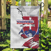 Slovakia Garden Flag Flag Grunge Half Style with Slovak Pattern