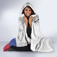 Slovakia Hooded Blanket Flag Grunge Half Style with Slovak Pattern