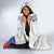 Slovakia Hooded Blanket Flag Grunge Half Style with Slovak Pattern