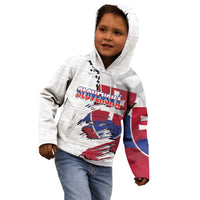 Slovakia Kid Hoodie Flag Grunge Half Style with Slovak Pattern