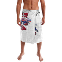 Slovakia Lavalava Flag Grunge Half Style with Slovak Pattern