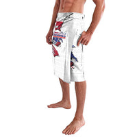 Slovakia Lavalava Flag Grunge Half Style with Slovak Pattern