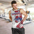 Slovakia Men Tank Top Flag Grunge Half Style with Slovak Pattern