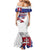 Slovakia Mermaid Dress Flag Grunge Half Style with Slovak Pattern