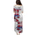 Slovakia Puletasi Flag Grunge Half Style with Slovak Pattern