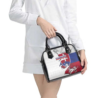 Slovakia Shoulder Handbag Flag Grunge Half Style with Slovak Pattern