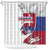 Slovakia Shower Curtain Flag Grunge Half Style with Slovak Pattern