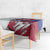 Slovakia Tablecloth Flag Grunge Half Style with Slovak Pattern