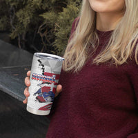 Slovakia Tumbler Cup Flag Grunge Half Style with Slovak Pattern